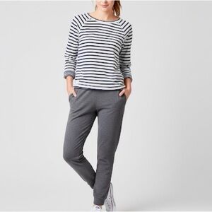 Lauren Ralph Lauren - Lauren Jeans Co - White and Navy Striped Top - Size S